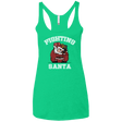 T-Shirts Envy / X-Small Fighting Santa Women's Triblend Racerback Tank