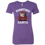 T-Shirts Purple Rush / S Fighting Santa Women's Triblend T-Shirt