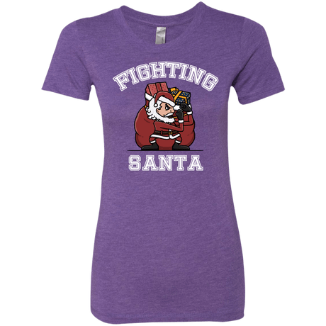 T-Shirts Purple Rush / S Fighting Santa Women's Triblend T-Shirt