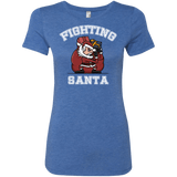 T-Shirts Vintage Royal / S Fighting Santa Women's Triblend T-Shirt