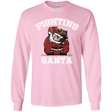 T-Shirts Light Pink / YS Fighting Santa Youth Long Sleeve T-Shirt