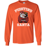 T-Shirts Orange / YS Fighting Santa Youth Long Sleeve T-Shirt