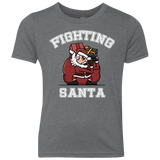 T-Shirts Premium Heather / YXS Fighting Santa Youth Triblend T-Shirt