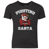 T-Shirts Vintage Black / YXS Fighting Santa Youth Triblend T-Shirt