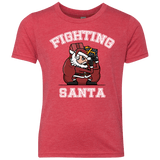 T-Shirts Vintage Red / YXS Fighting Santa Youth Triblend T-Shirt