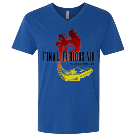 T-Shirts Royal / X-Small Final Furious 8 Men's Premium V-Neck