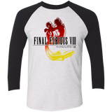 T-Shirts Heather White/Vintage Black / X-Small Final Furious 8 Men's Triblend 3/4 Sleeve