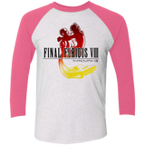T-Shirts Heather White/Vintage Pink / X-Small Final Furious 8 Men's Triblend 3/4 Sleeve