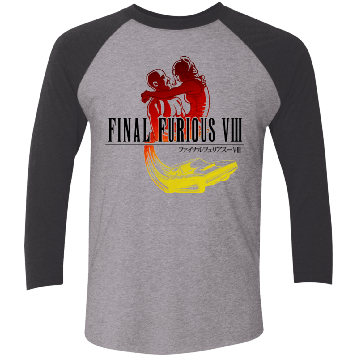 T-Shirts Premium Heather/Vintage Black / X-Small Final Furious 8 Men's Triblend 3/4 Sleeve