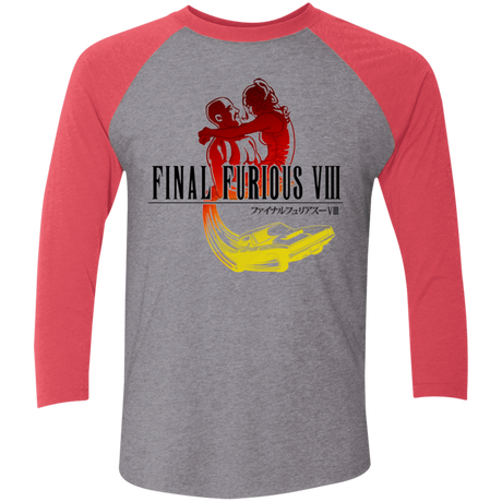 T-Shirts Premium Heather/Vintage Red / X-Small Final Furious 8 Men's Triblend 3/4 Sleeve