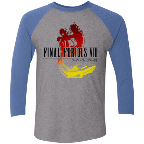 T-Shirts Premium Heather/Vintage Royal / X-Small Final Furious 8 Men's Triblend 3/4 Sleeve