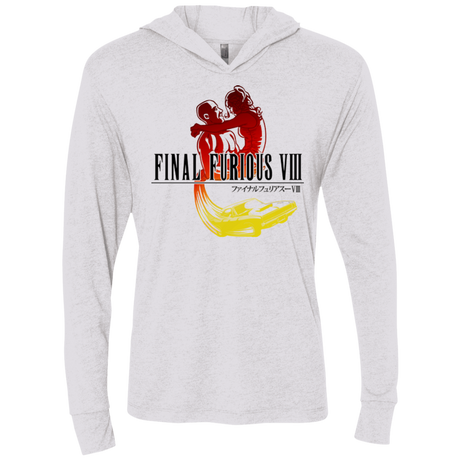 T-Shirts Heather White / X-Small Final Furious 8 Triblend Long Sleeve Hoodie Tee