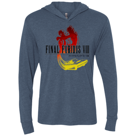 T-Shirts Indigo / X-Small Final Furious 8 Triblend Long Sleeve Hoodie Tee
