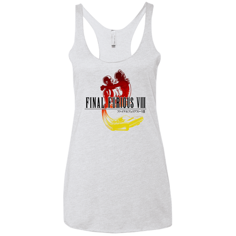 T-Shirts Heather White / X-Small Final Furious 8 Women's Triblend Racerback Tank