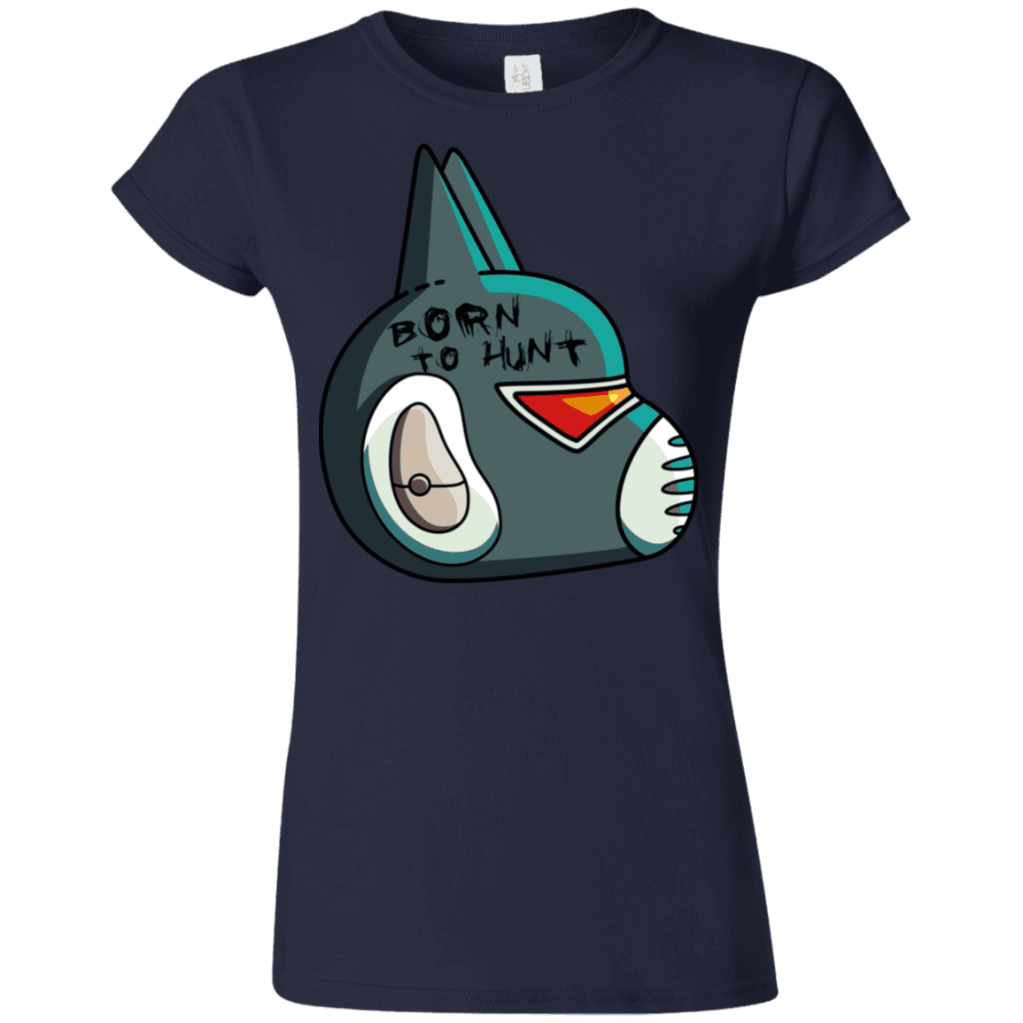 T-Shirts Navy / S Final Space Avocato Born To Hunt Junior Slimmer-Fit T-Shirt