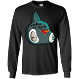 T-Shirts Black / S Final Space Avocato Born To Hunt Men's Long Sleeve T-Shirt