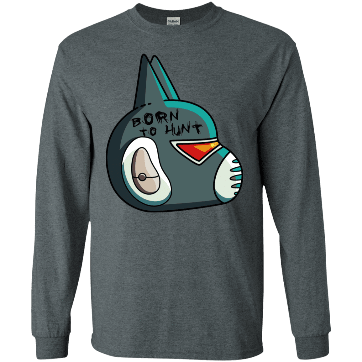 T-Shirts Dark Heather / S Final Space Avocato Born To Hunt Men's Long Sleeve T-Shirt