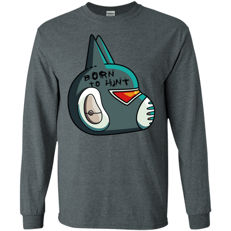 T-Shirts Dark Heather / S Final Space Avocato Born To Hunt Men's Long Sleeve T-Shirt