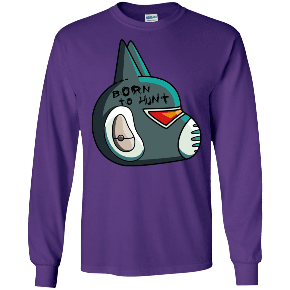 T-Shirts Purple / S Final Space Avocato Born To Hunt Men's Long Sleeve T-Shirt