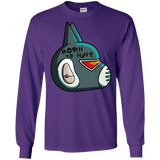 T-Shirts Purple / S Final Space Avocato Born To Hunt Men's Long Sleeve T-Shirt