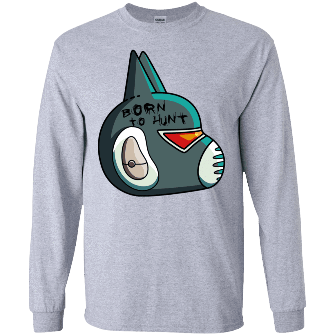 T-Shirts Sport Grey / S Final Space Avocato Born To Hunt Men's Long Sleeve T-Shirt