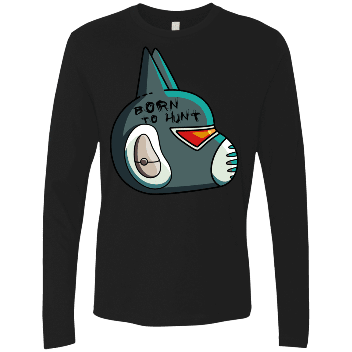 T-Shirts Black / S Final Space Avocato Born To Hunt Men's Premium Long Sleeve