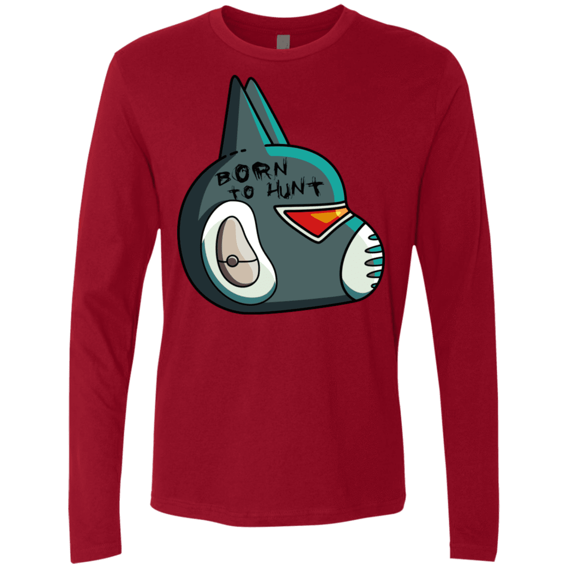 T-Shirts Cardinal / S Final Space Avocato Born To Hunt Men's Premium Long Sleeve
