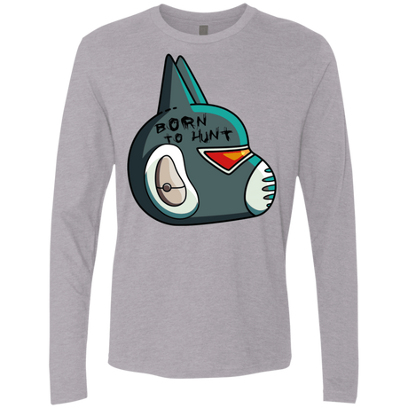 T-Shirts Heather Grey / S Final Space Avocato Born To Hunt Men's Premium Long Sleeve