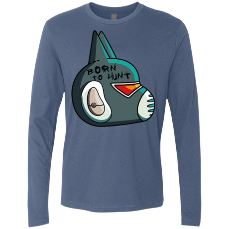 T-Shirts Indigo / S Final Space Avocato Born To Hunt Men's Premium Long Sleeve