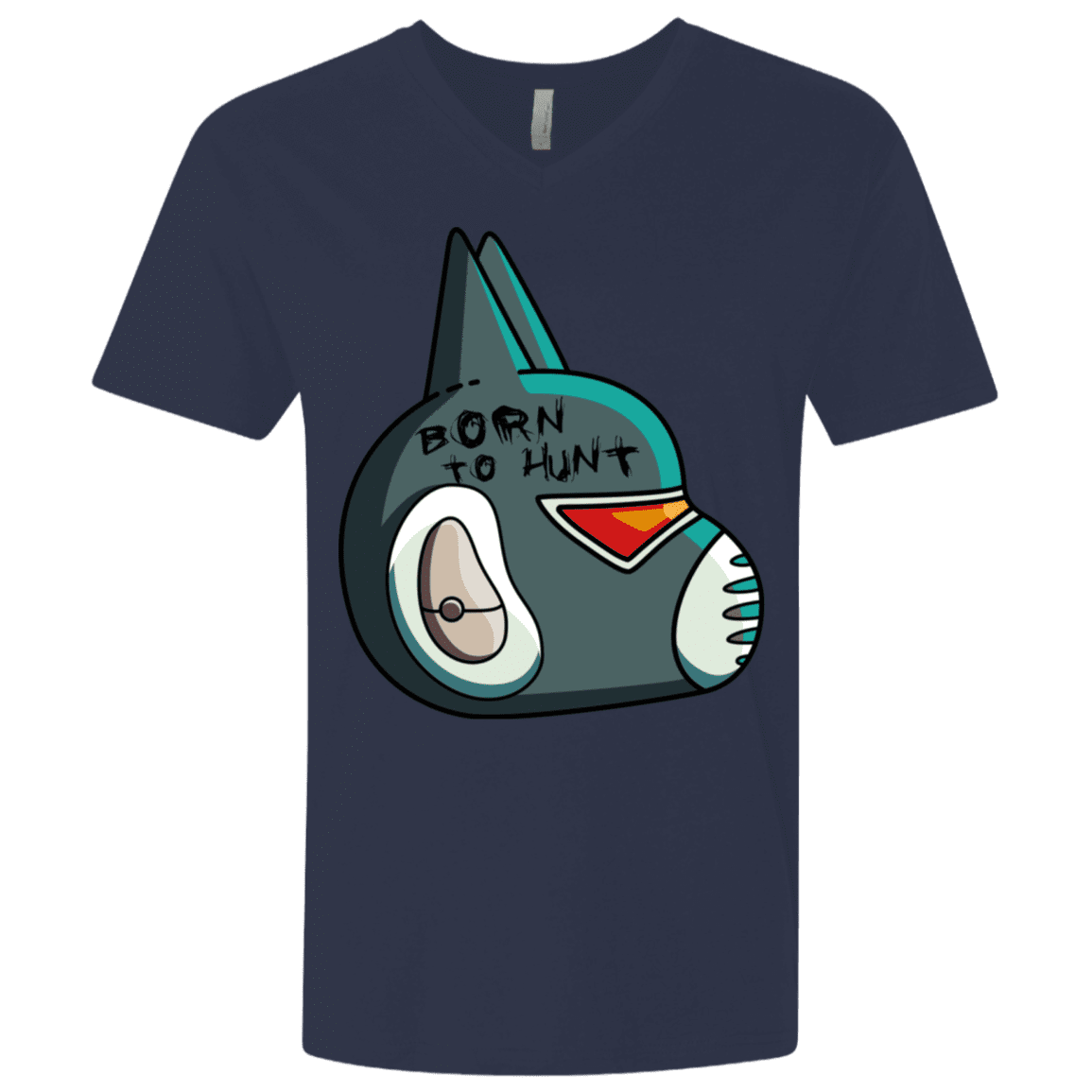 T-Shirts Midnight Navy / X-Small Final Space Avocato Born To Hunt Men's Premium V-Neck