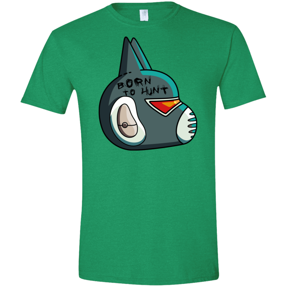 T-Shirts Heather Irish Green / M Final Space Avocato Born To Hunt Men's Semi-Fitted Softstyle