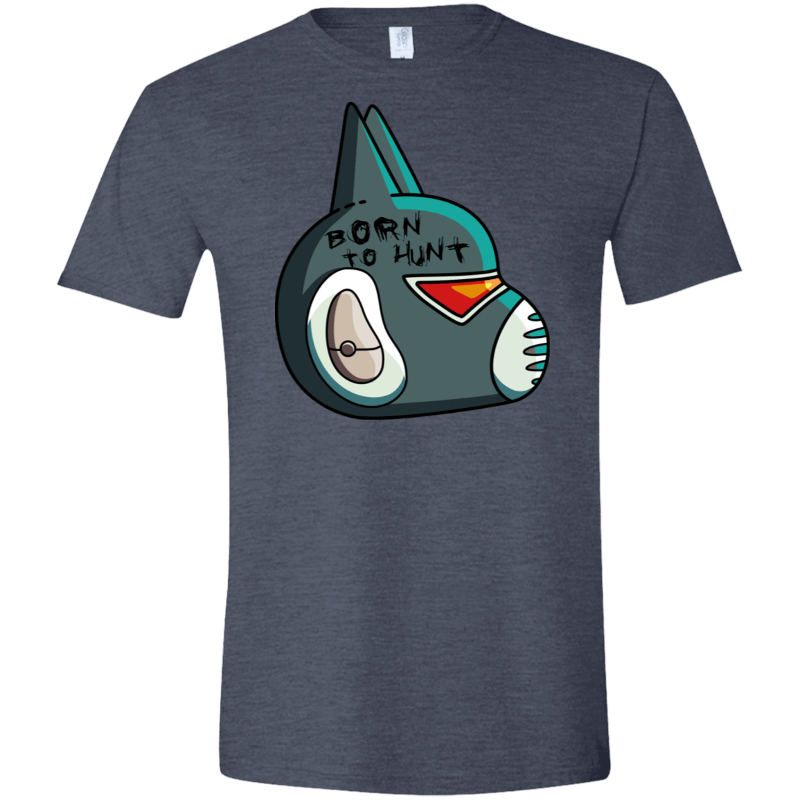 T-Shirts Heather Navy / S Final Space Avocato Born To Hunt Men's Semi-Fitted Softstyle