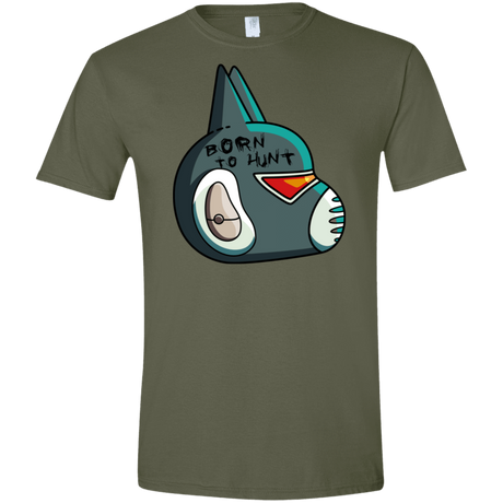 T-Shirts Military Green / S Final Space Avocato Born To Hunt Men's Semi-Fitted Softstyle