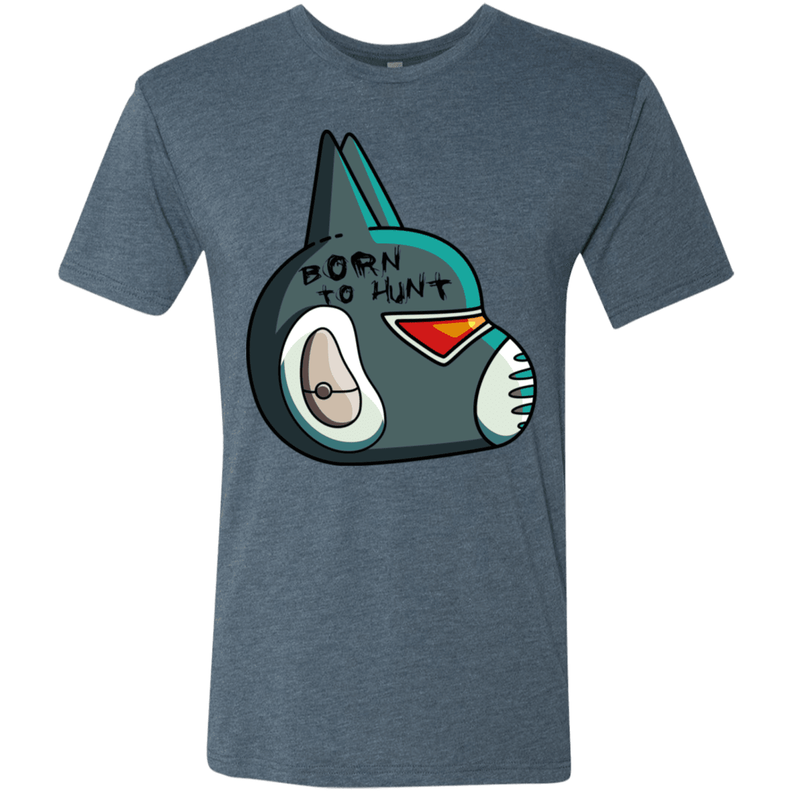 T-Shirts Indigo / S Final Space Avocato Born To Hunt Men's Triblend T-Shirt