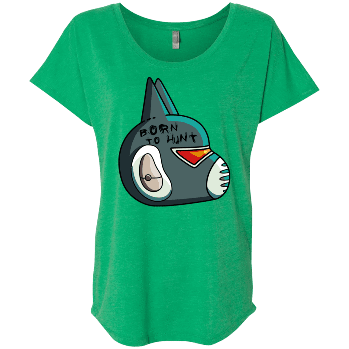 T-Shirts Envy / X-Small Final Space Avocato Born To Hunt Triblend Dolman Sleeve