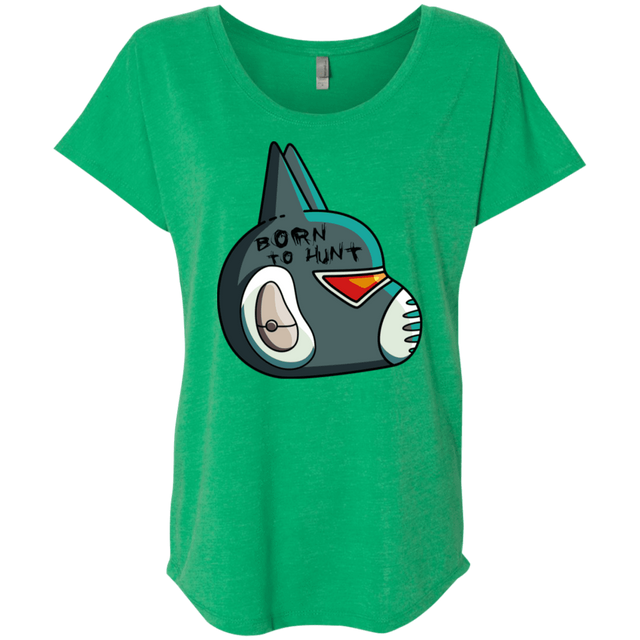 T-Shirts Envy / X-Small Final Space Avocato Born To Hunt Triblend Dolman Sleeve