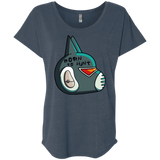 T-Shirts Indigo / X-Small Final Space Avocato Born To Hunt Triblend Dolman Sleeve