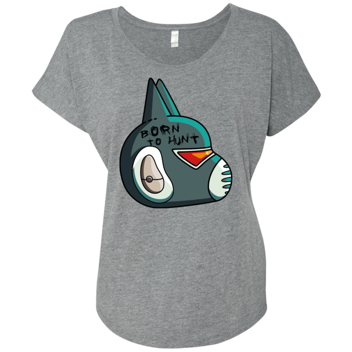 T-Shirts Premium Heather / X-Small Final Space Avocato Born To Hunt Triblend Dolman Sleeve