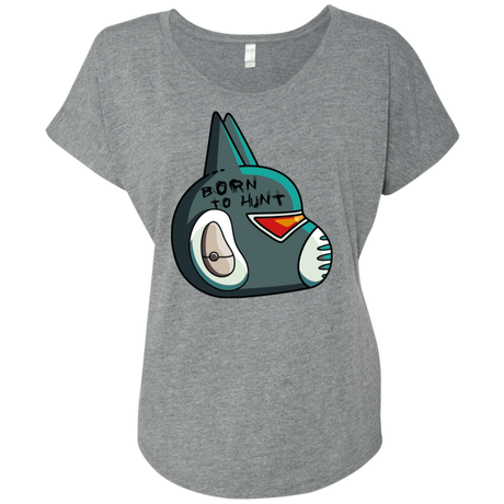 T-Shirts Premium Heather / X-Small Final Space Avocato Born To Hunt Triblend Dolman Sleeve