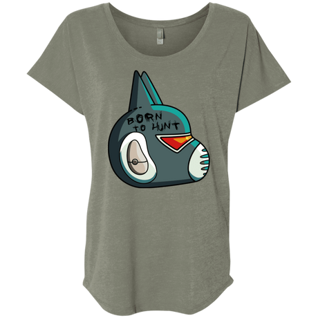 T-Shirts Venetian Grey / X-Small Final Space Avocato Born To Hunt Triblend Dolman Sleeve