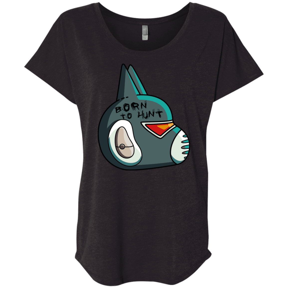 T-Shirts Vintage Black / X-Small Final Space Avocato Born To Hunt Triblend Dolman Sleeve