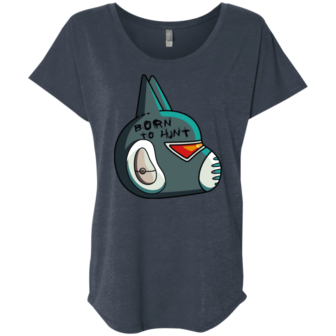 T-Shirts Vintage Navy / X-Small Final Space Avocato Born To Hunt Triblend Dolman Sleeve