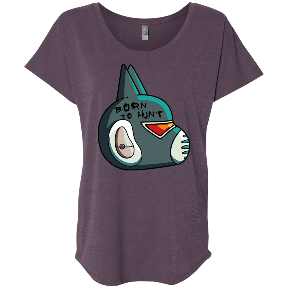 T-Shirts Vintage Purple / X-Small Final Space Avocato Born To Hunt Triblend Dolman Sleeve