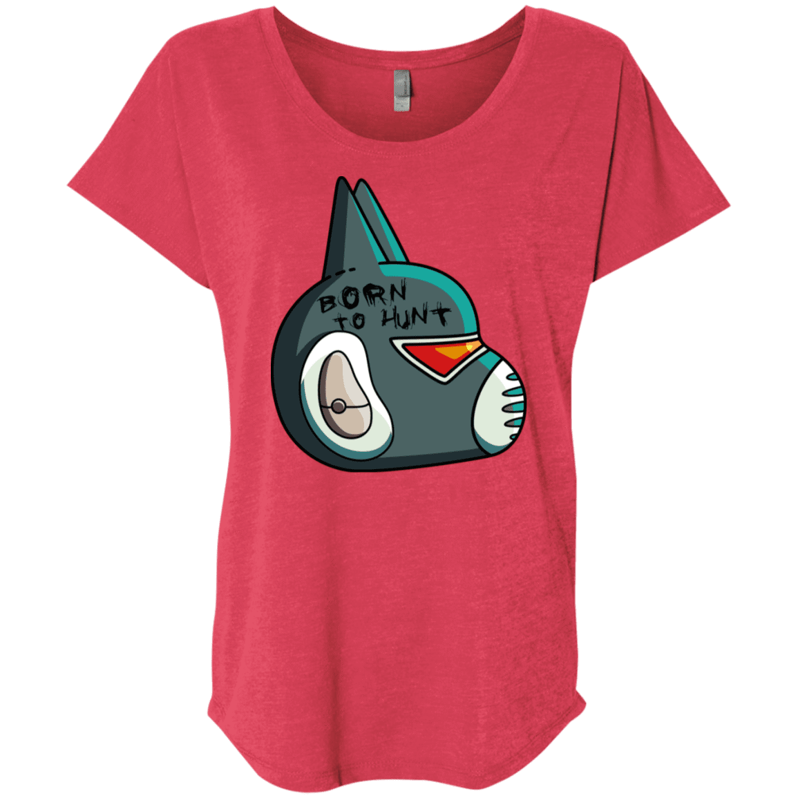 T-Shirts Vintage Red / X-Small Final Space Avocato Born To Hunt Triblend Dolman Sleeve