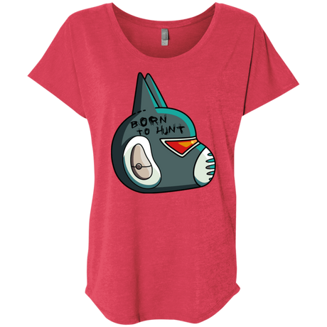 T-Shirts Vintage Red / X-Small Final Space Avocato Born To Hunt Triblend Dolman Sleeve