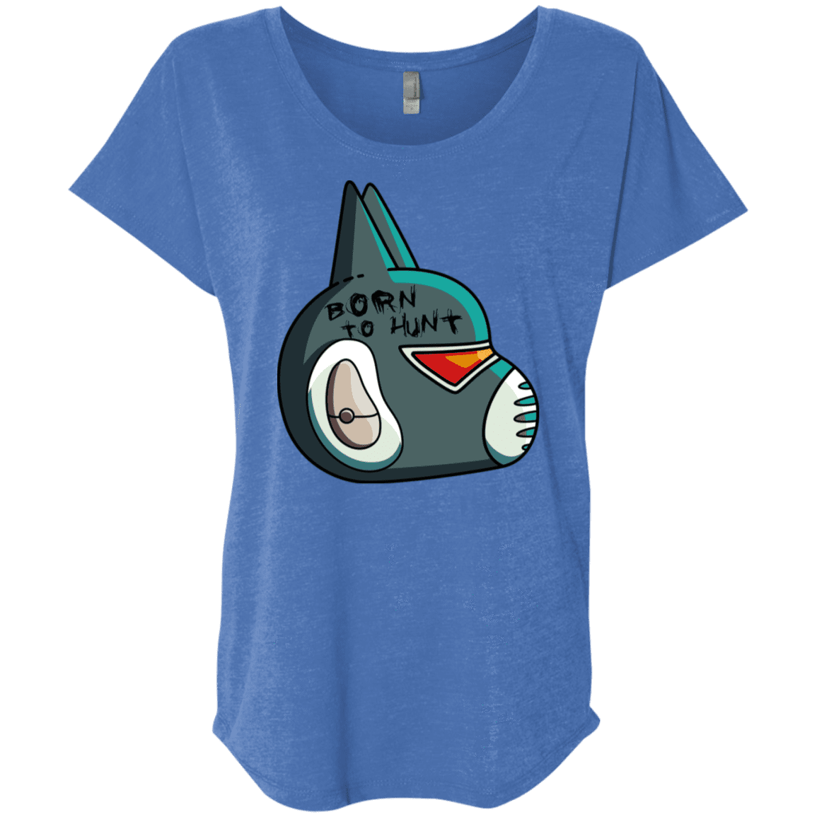 T-Shirts Vintage Royal / X-Small Final Space Avocato Born To Hunt Triblend Dolman Sleeve