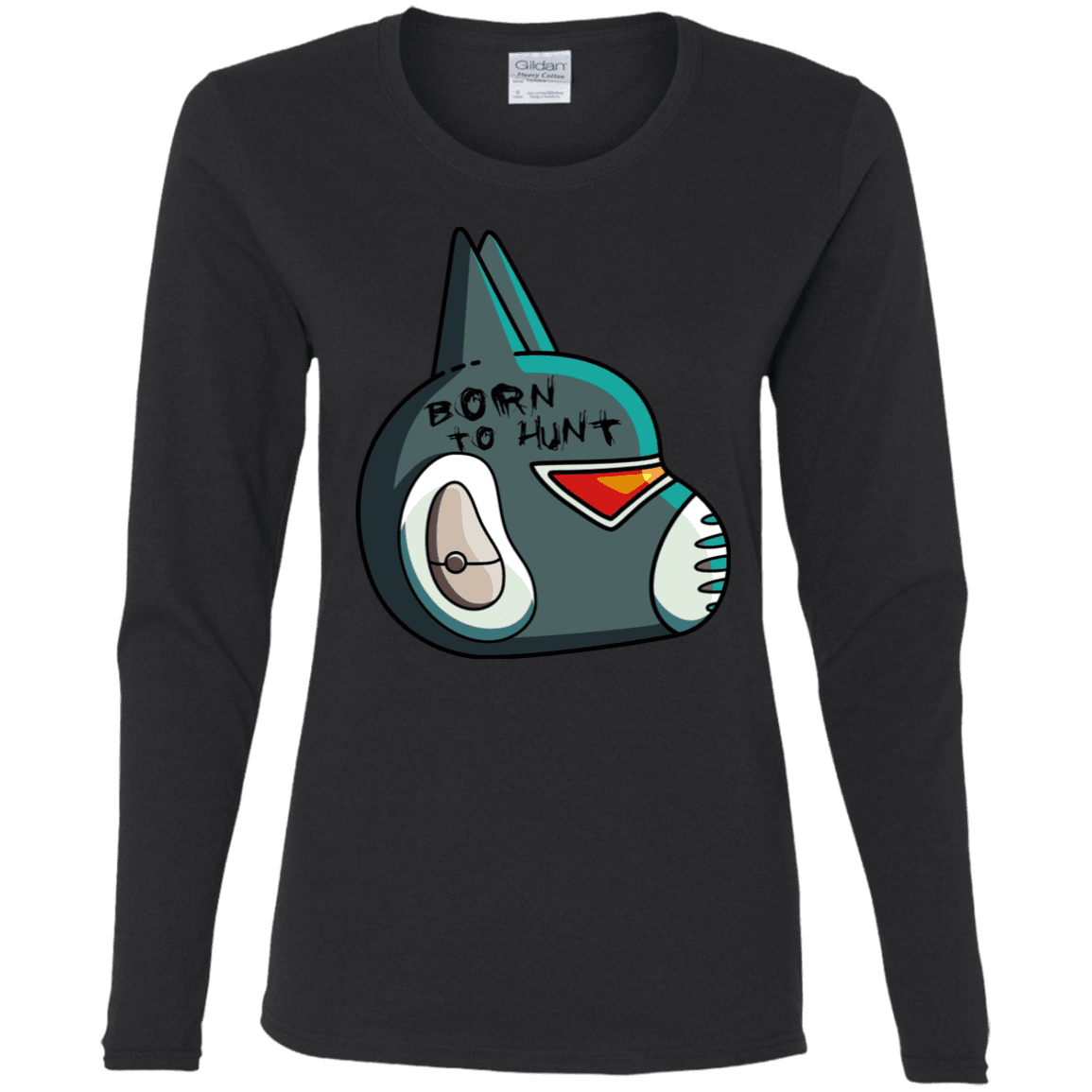 T-Shirts Black / S Final Space Avocato Born To Hunt Women's Long Sleeve T-Shirt