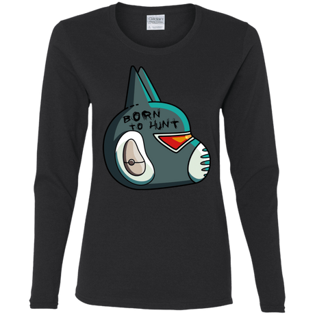 T-Shirts Black / S Final Space Avocato Born To Hunt Women's Long Sleeve T-Shirt