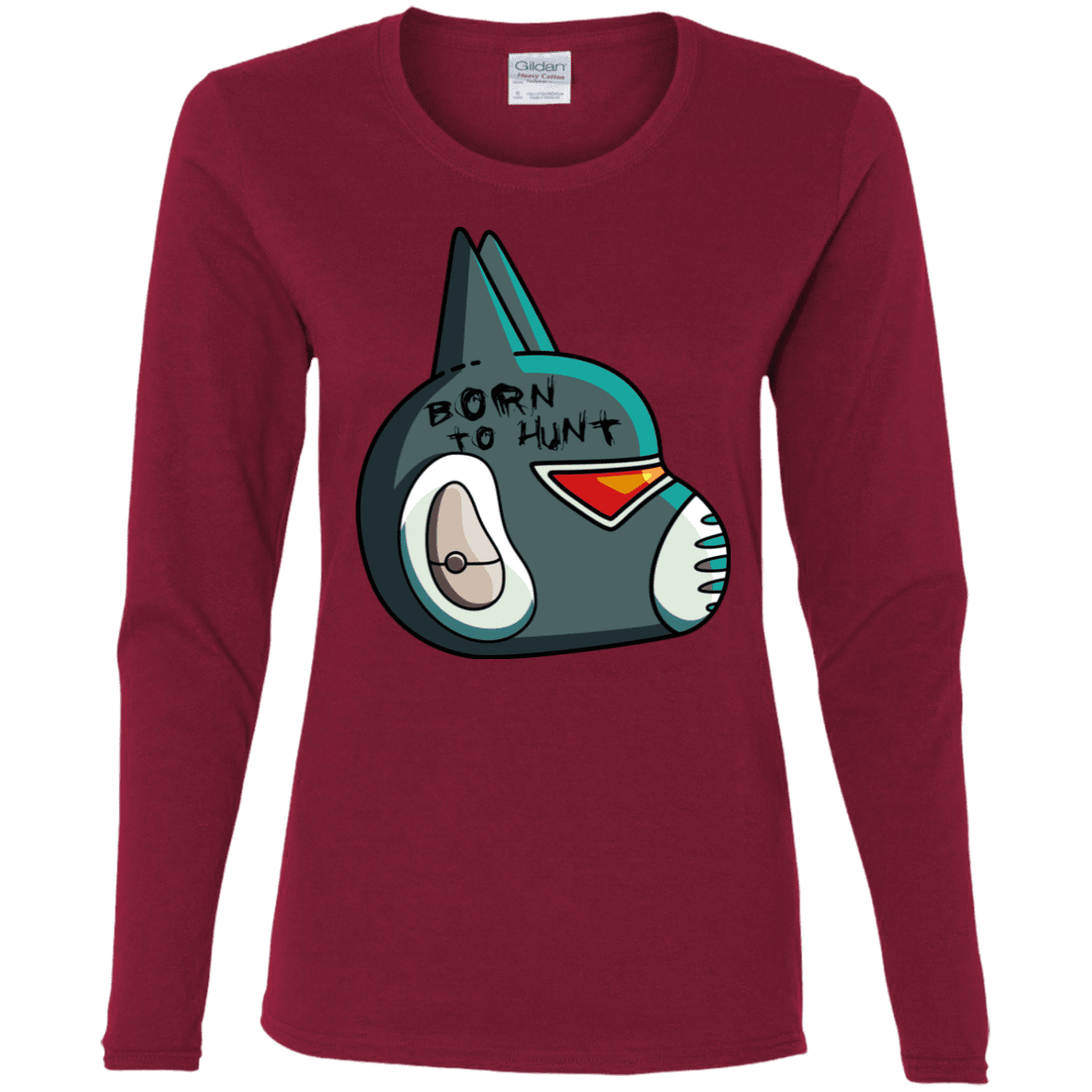 T-Shirts Cardinal / S Final Space Avocato Born To Hunt Women's Long Sleeve T-Shirt