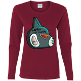 T-Shirts Cardinal / S Final Space Avocato Born To Hunt Women's Long Sleeve T-Shirt